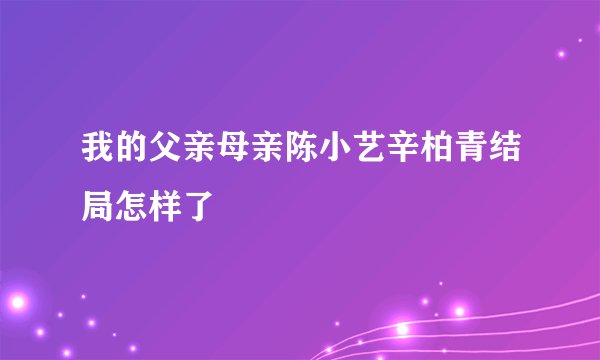 我的父亲母亲陈小艺辛柏青结局怎样了