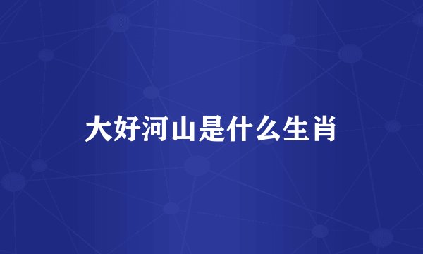 大好河山是什么生肖