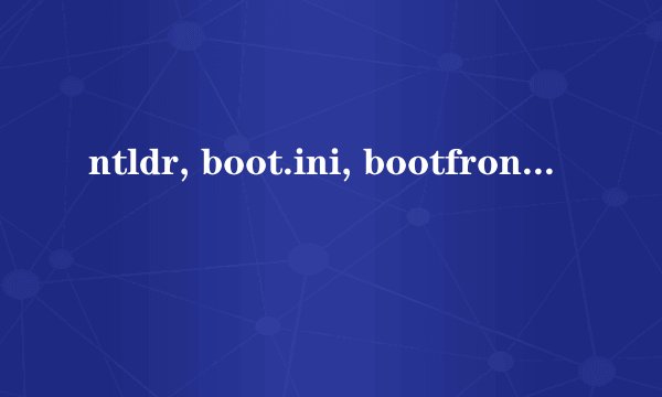 ntldr, boot.ini, bootfront.bin, ntdetect.com这四个文件中