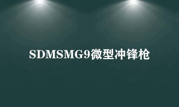 SDMSMG9微型冲锋枪
