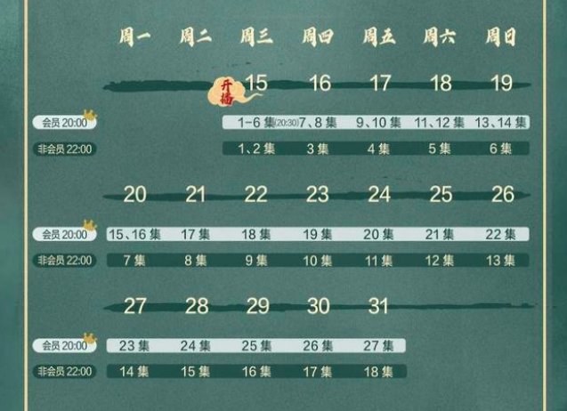 雪中悍刀行电视剧更新时间