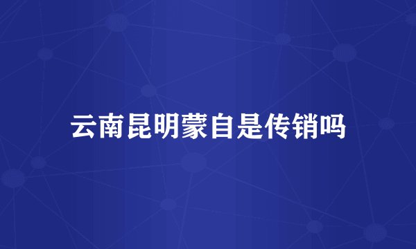 云南昆明蒙自是传销吗