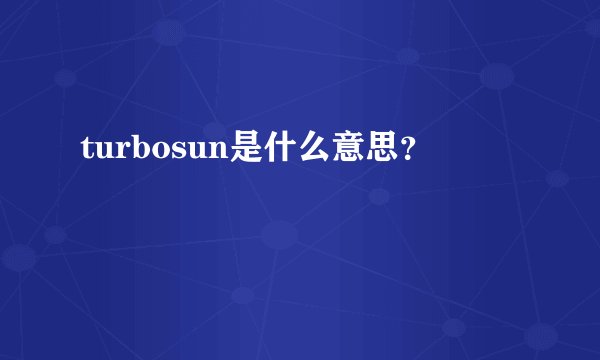 turbosun是什么意思？