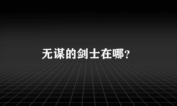 无谋的剑士在哪？