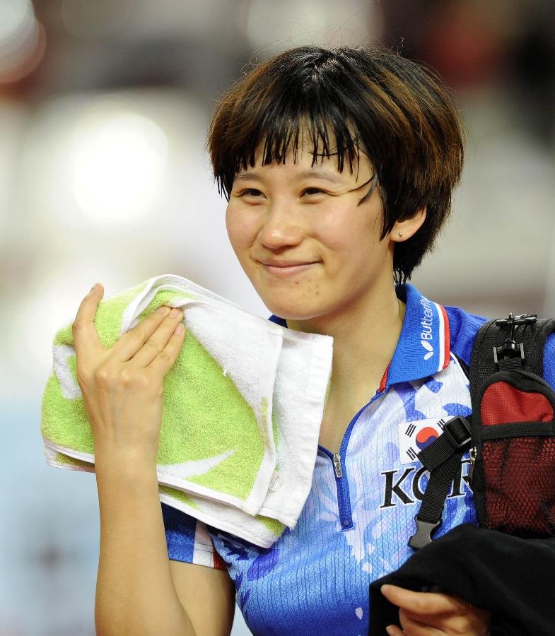 韩国女乒乓球运动员石赫静