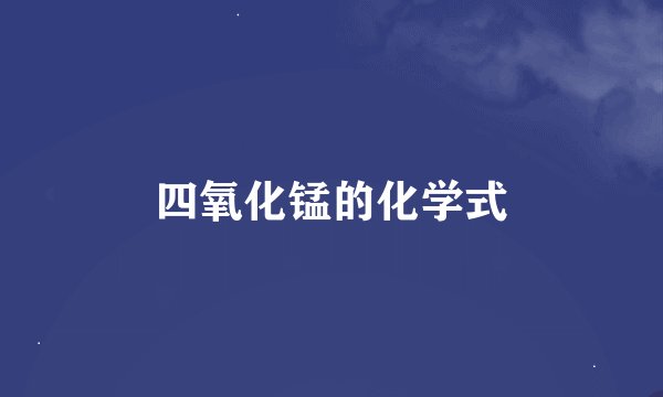 四氧化锰的化学式