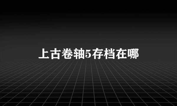 上古卷轴5存档在哪