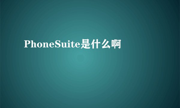 PhoneSuite是什么啊