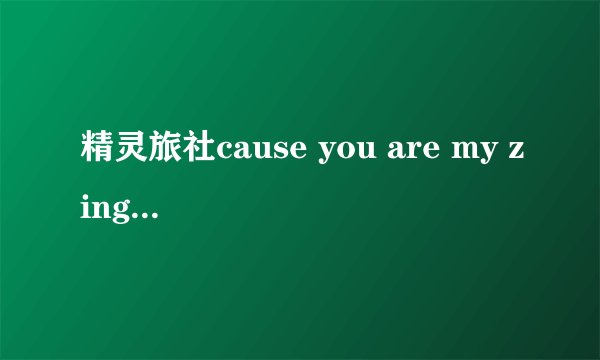 精灵旅社cause you are my zing歌词中英对照