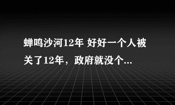 蝉鸣沙河12年 好好一个人被关了12年，政府就没个说法吗？