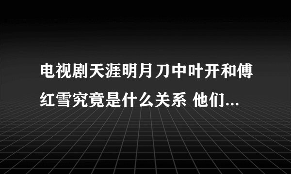 电视剧天涯明月刀中叶开和傅红雪究竟是什么关系 他们的身世之谜是怎样的。最后傅红雪和谁一起了？