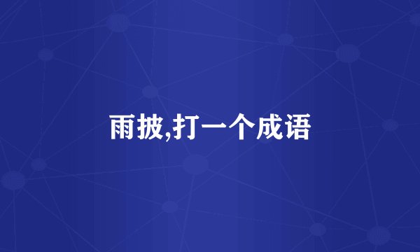 雨披,打一个成语