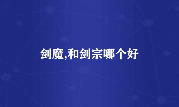 剑魔,和剑宗哪个好
