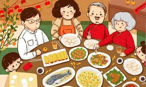 描写年夜饭的句子有哪些？