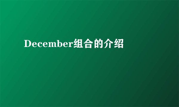 December组合的介绍