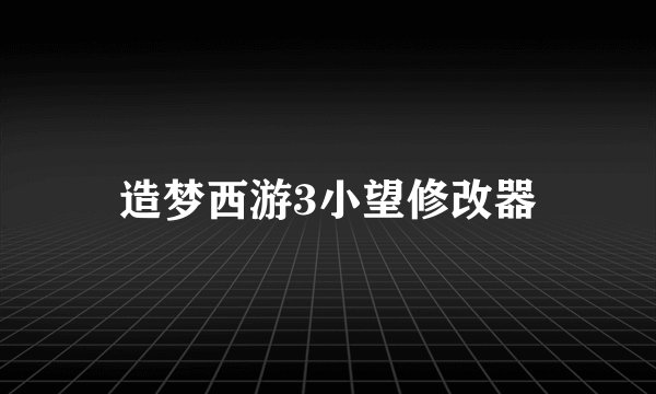 造梦西游3小望修改器