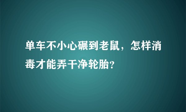 单车不小心碾到老鼠，怎样消毒才能弄干净轮胎？