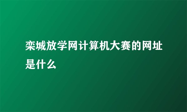 栾城放学网计算机大赛的网址是什么