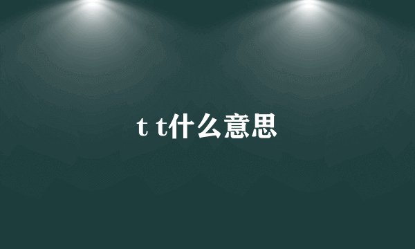 t t什么意思