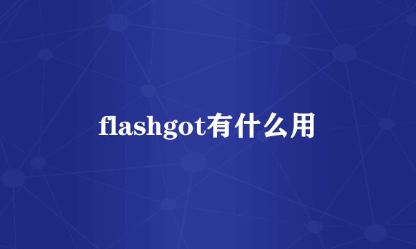 flashgot有什么用