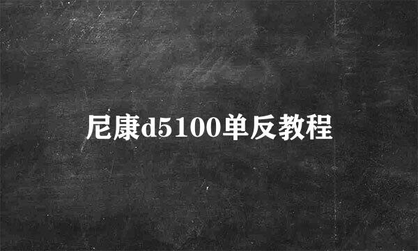 尼康d5100单反教程