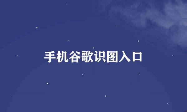 手机谷歌识图入口