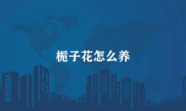 栀子花怎么养