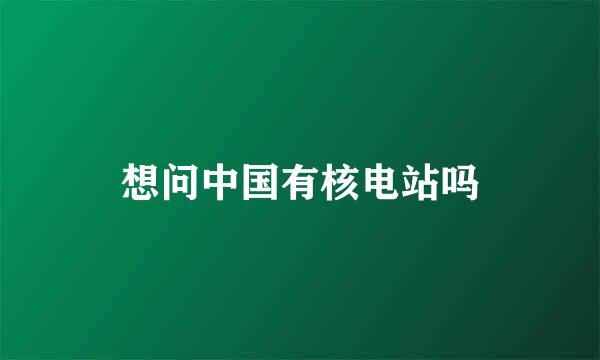想问中国有核电站吗