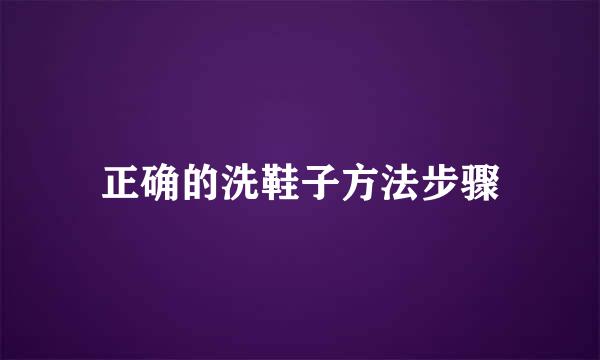 正确的洗鞋子方法步骤