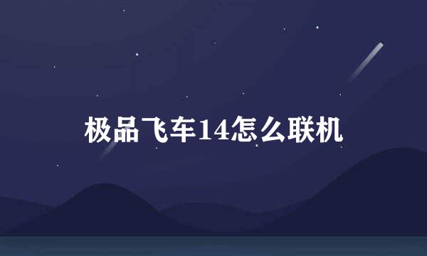 极品飞车14怎么联机