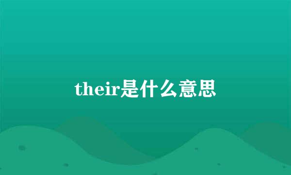 their是什么意思