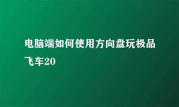 电脑端如何使用方向盘玩极品飞车20