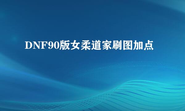 DNF90版女柔道家刷图加点