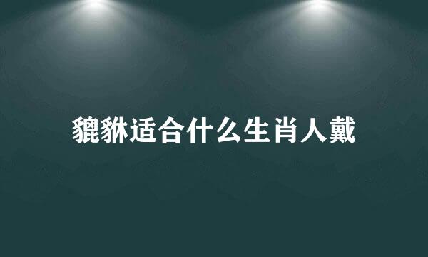 貔貅适合什么生肖人戴