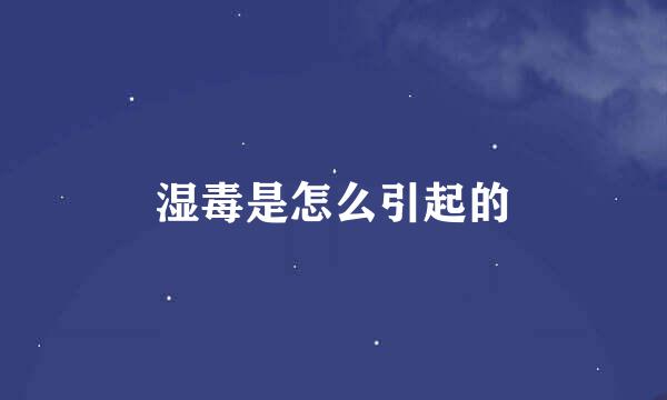 湿毒是怎么引起的