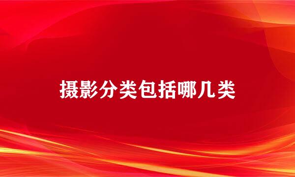 摄影分类包括哪几类