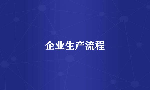 企业生产流程