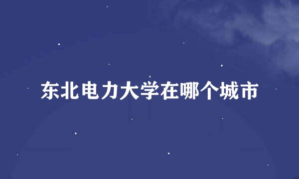东北电力大学在哪个城市
