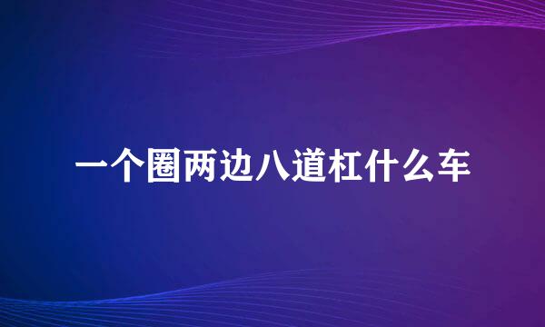 一个圈两边八道杠什么车