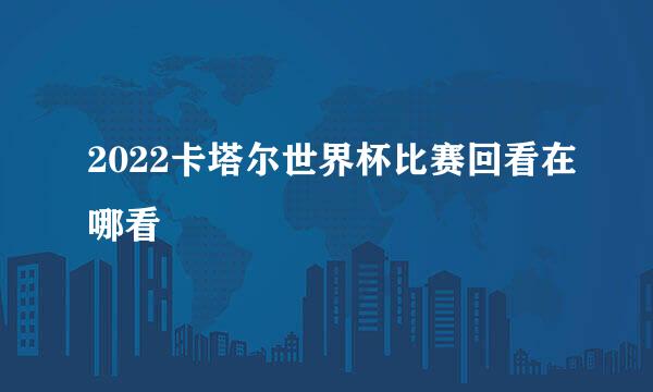 2022卡塔尔世界杯比赛回看在哪看