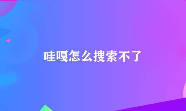 哇嘎怎么搜索不了