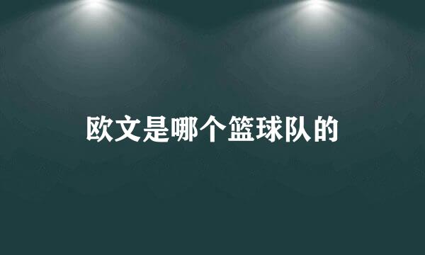 欧文是哪个篮球队的