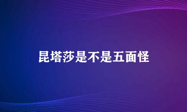 昆塔莎是不是五面怪