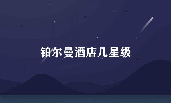 铂尔曼酒店几星级