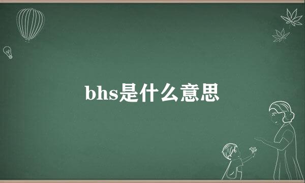 bhs是什么意思