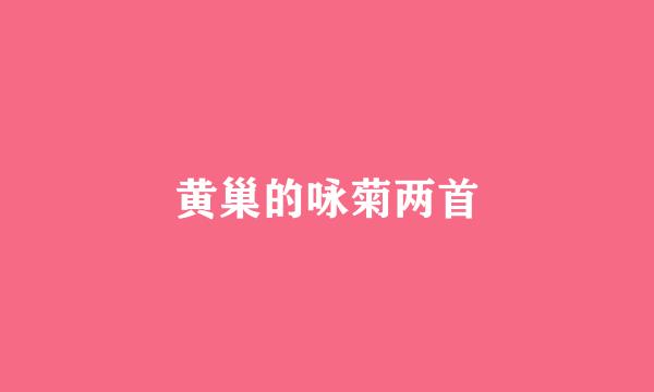 黄巢的咏菊两首