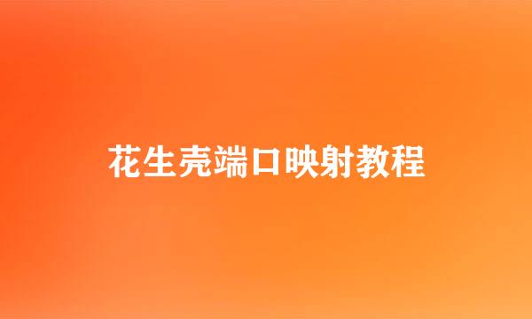 花生壳端口映射教程