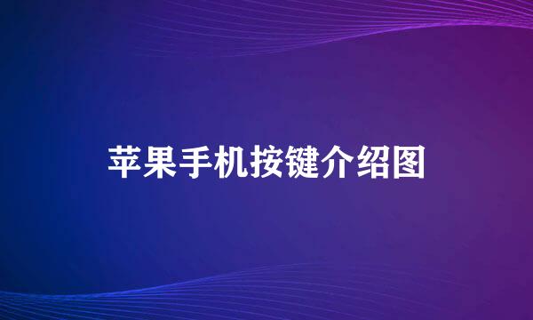 苹果手机按键介绍图