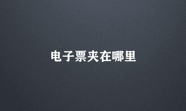 电子票夹在哪里