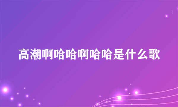 高潮啊哈哈啊哈哈是什么歌